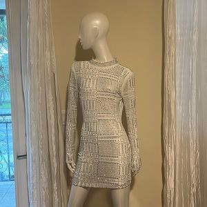 White Rhinestone Dress